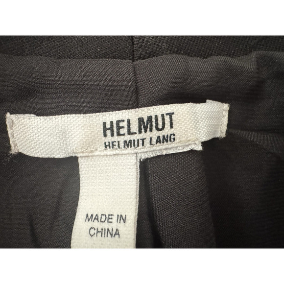 Helmut Lang Jacket M Black Ponte Knit Asymmetrical Zip Pockets Crop Moto Modern - Picture 3 of 9